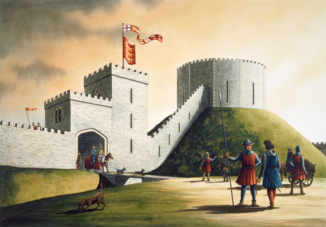 Pickering Kalesi, c14. yüzyıl, 1990-2010 by Simon Hayfield