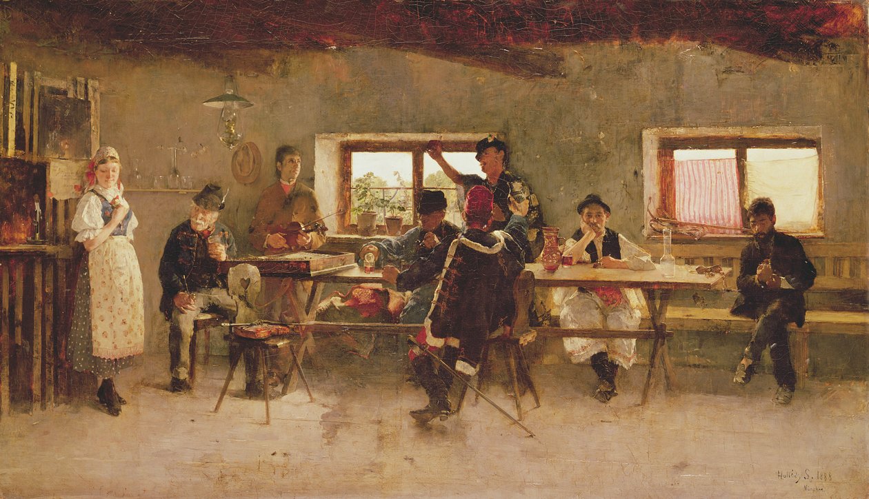 Bir Barda Eğlenceliler, 1888 by Simon Hollosy