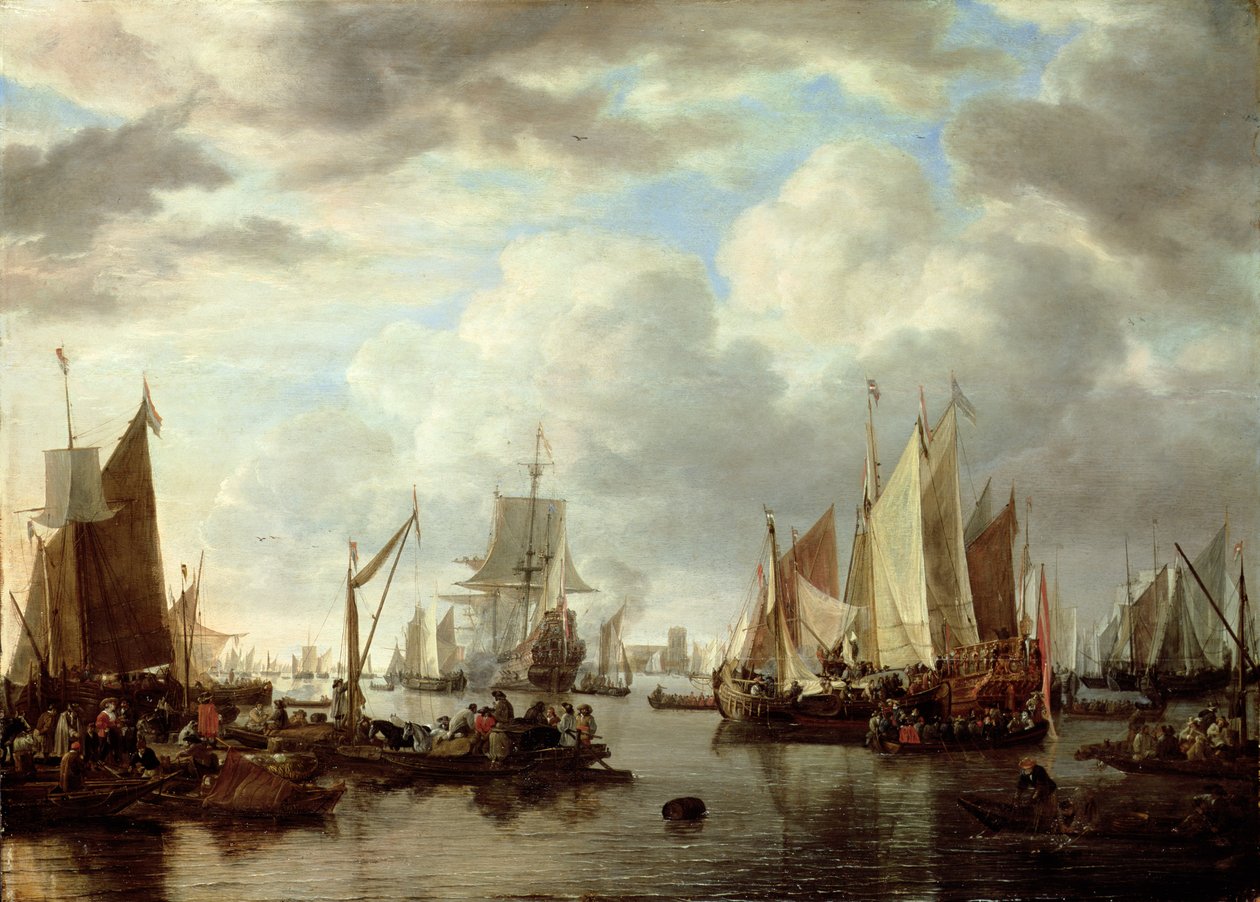 Dordrecht'ten önce sevkiyat, 1651 by Simon de Vlieger