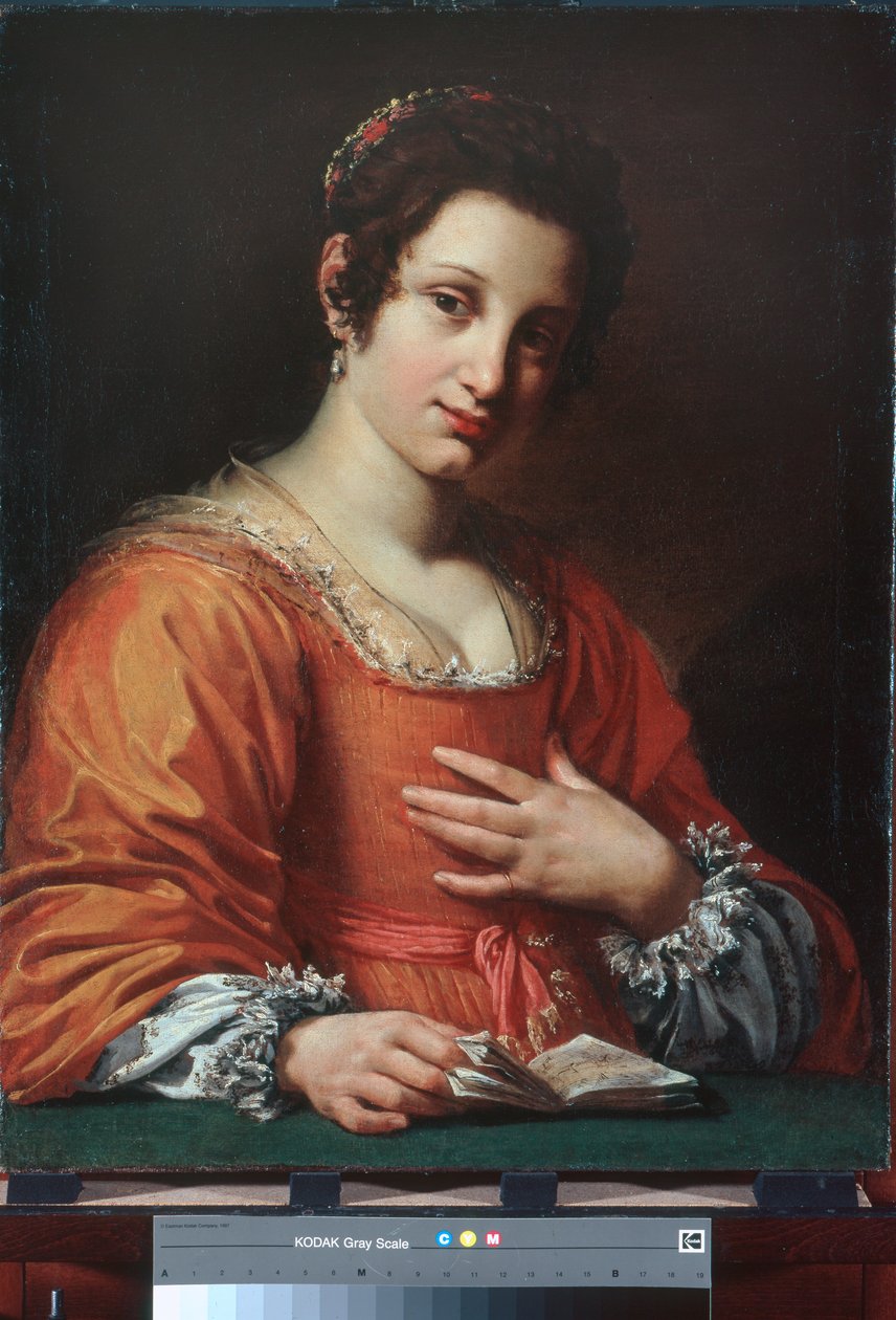 genç bir bayanın portresi by Simon Vouet