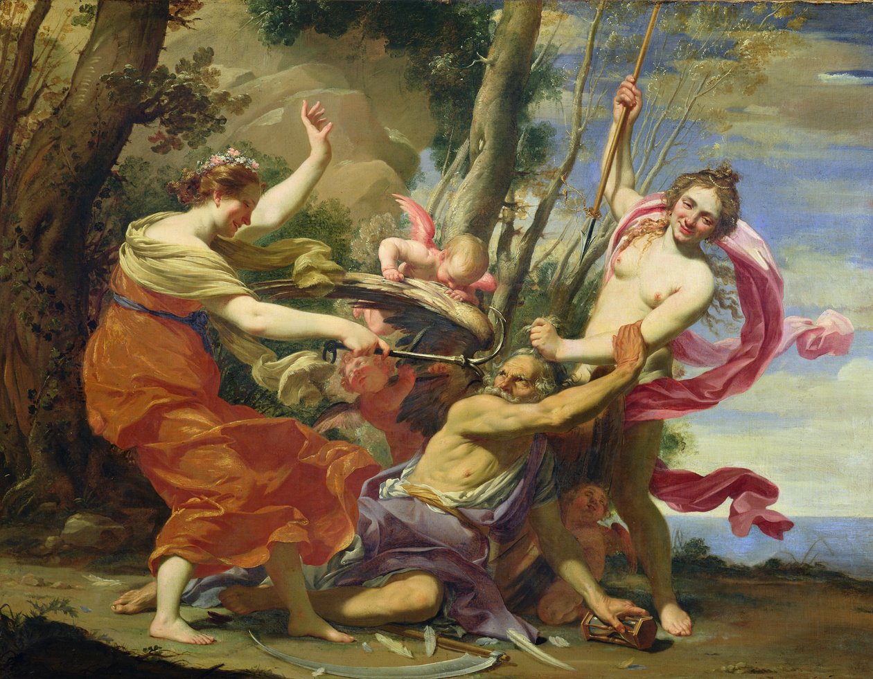 Gençlik ve Güzelliğin Yendiği Zaman by Simon Vouet