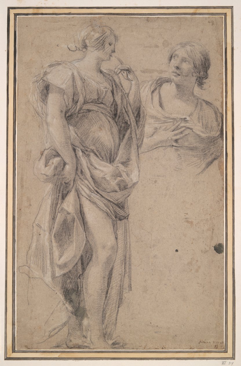 İki kadın by Simon Vouet