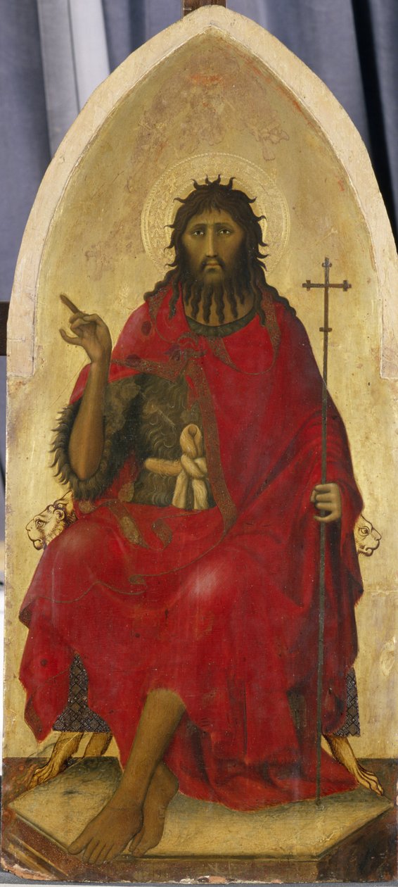 Vaftizci Yahya, c.1335 (kavak ağacı üzerinde tempera) by Simone di Martino Simone di Martino