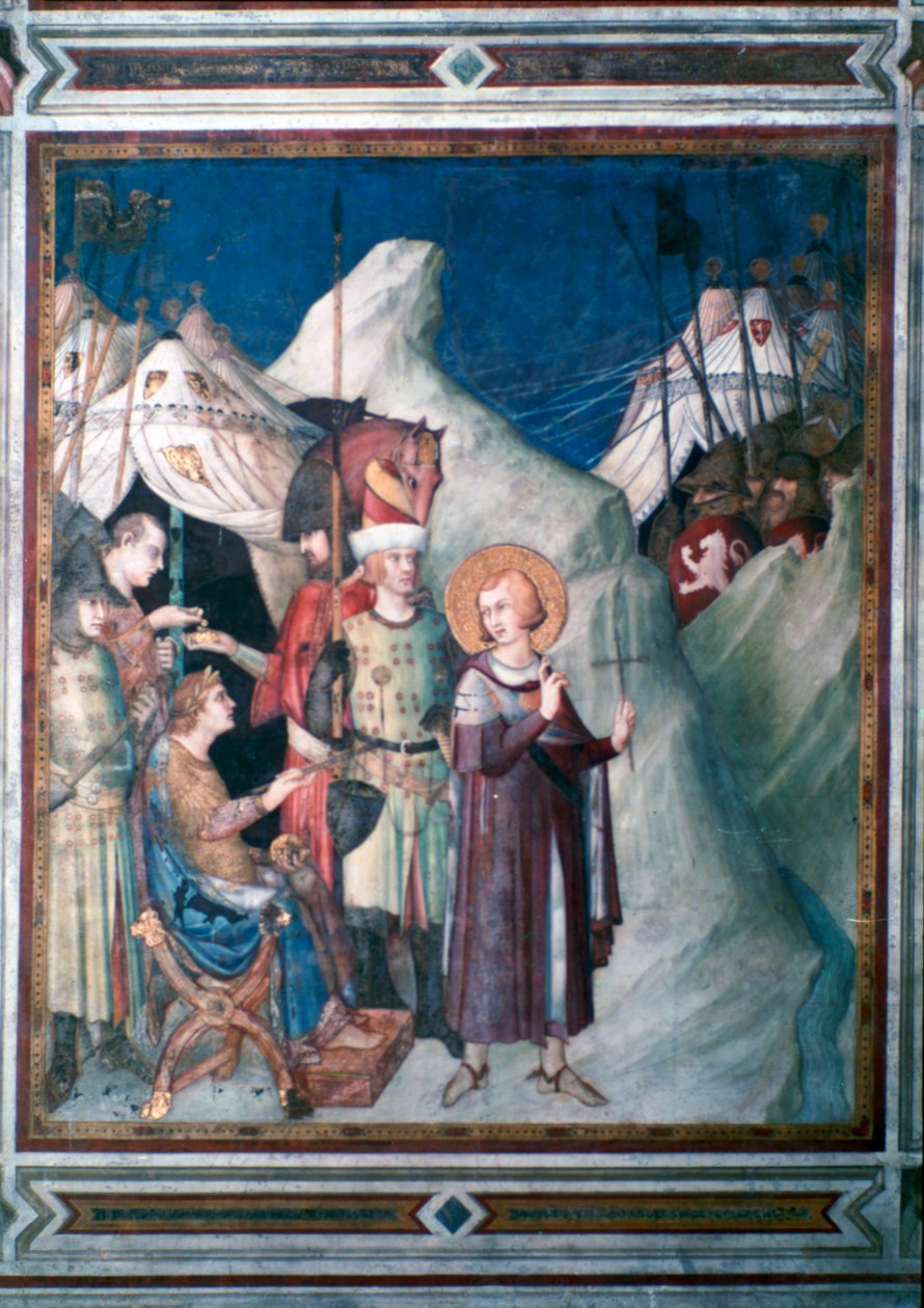 Aziz Martin Silahlarından Vazgeçer, 1312-1317. by Simone Martini