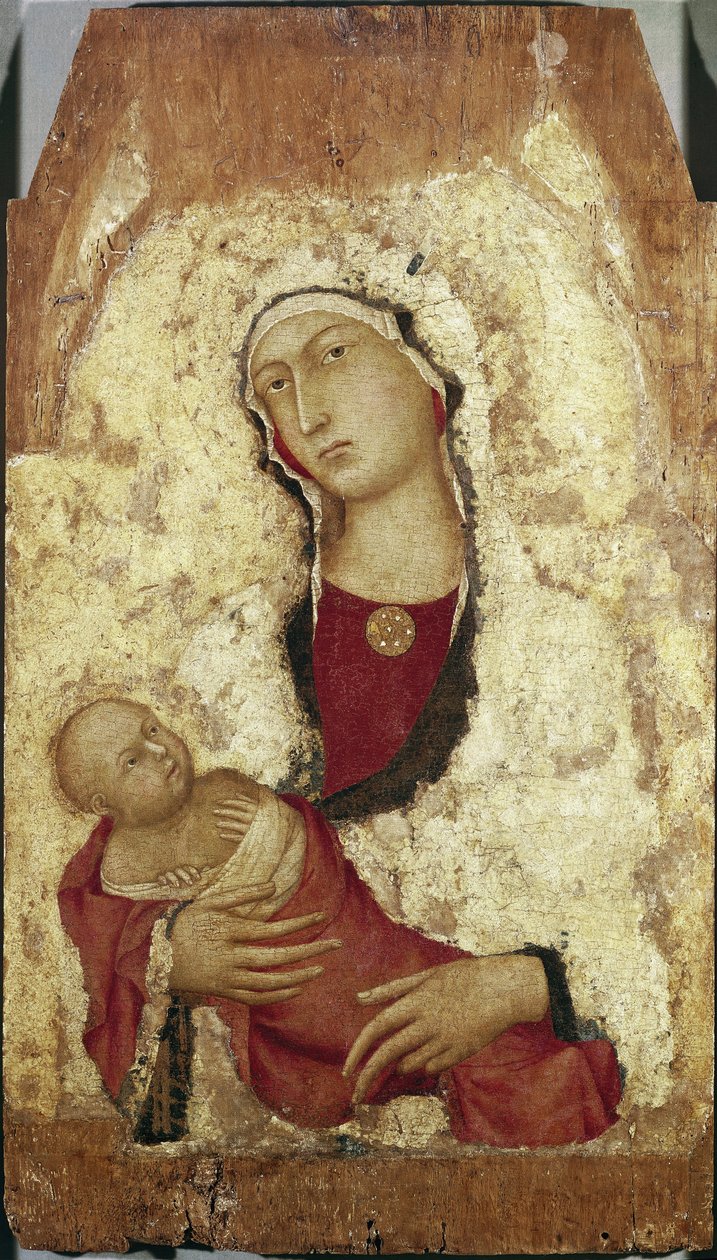 Bakire ve Çocuk (ahşap üzerine tempera by Simone Martini
