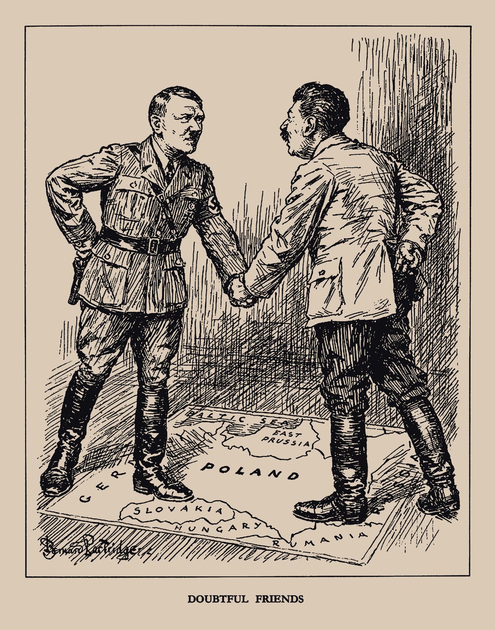 şüpheli arkadaşlar Punch dergisi, 1939, 1939. by Sir Bernard Partridge