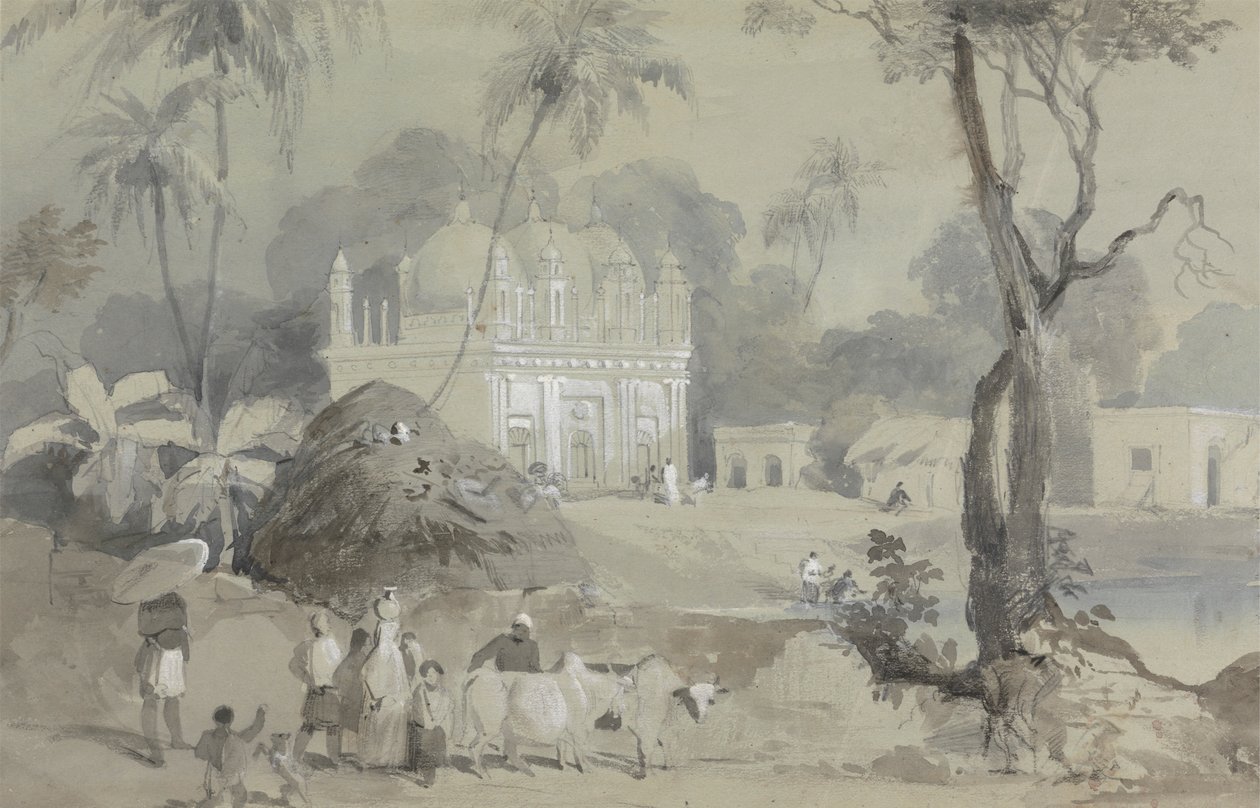 Borranypore'daki cami by Sir Charles D