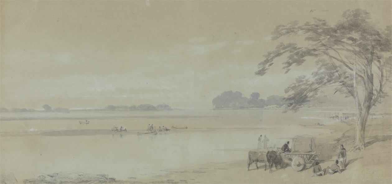 Kalküta yakınlarındaki Su Manzarası by Sir Charles DOyly