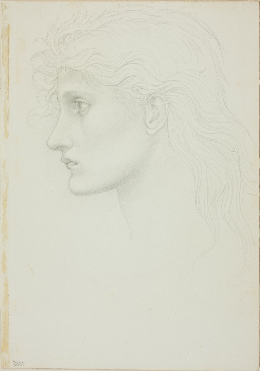 Sola Bakan Kızın Başı by Sir Edward Burne Jones