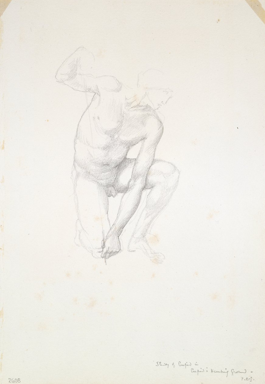 Cupid için çalışma by Sir Edward Burne Jones