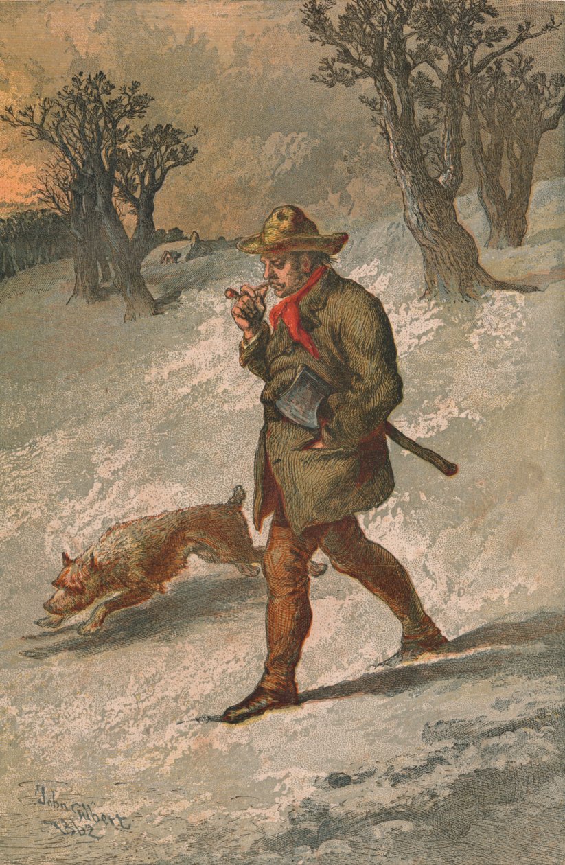 Woodman ve Köpeği, 1862. by Sir John Gilbert