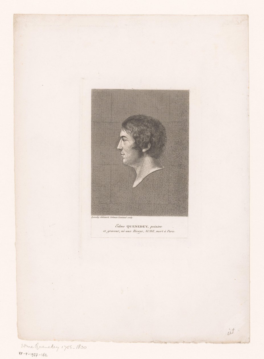 Portret van Edme Quenedey by Soliman Lieutaud