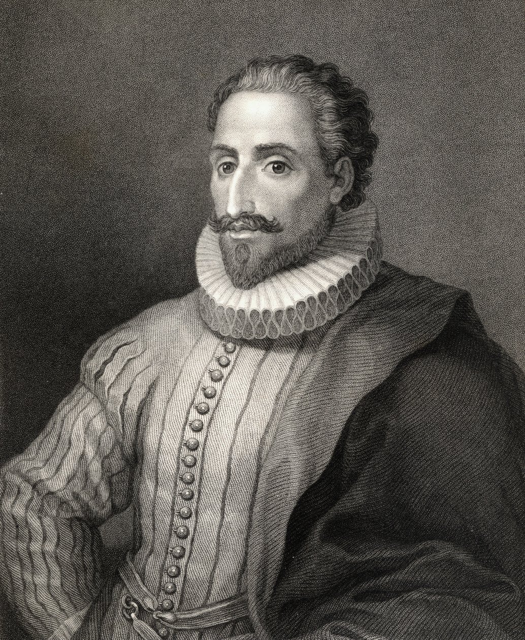 Miguel de Cervantes ve Saavedra (1547-1615) by Spanish School