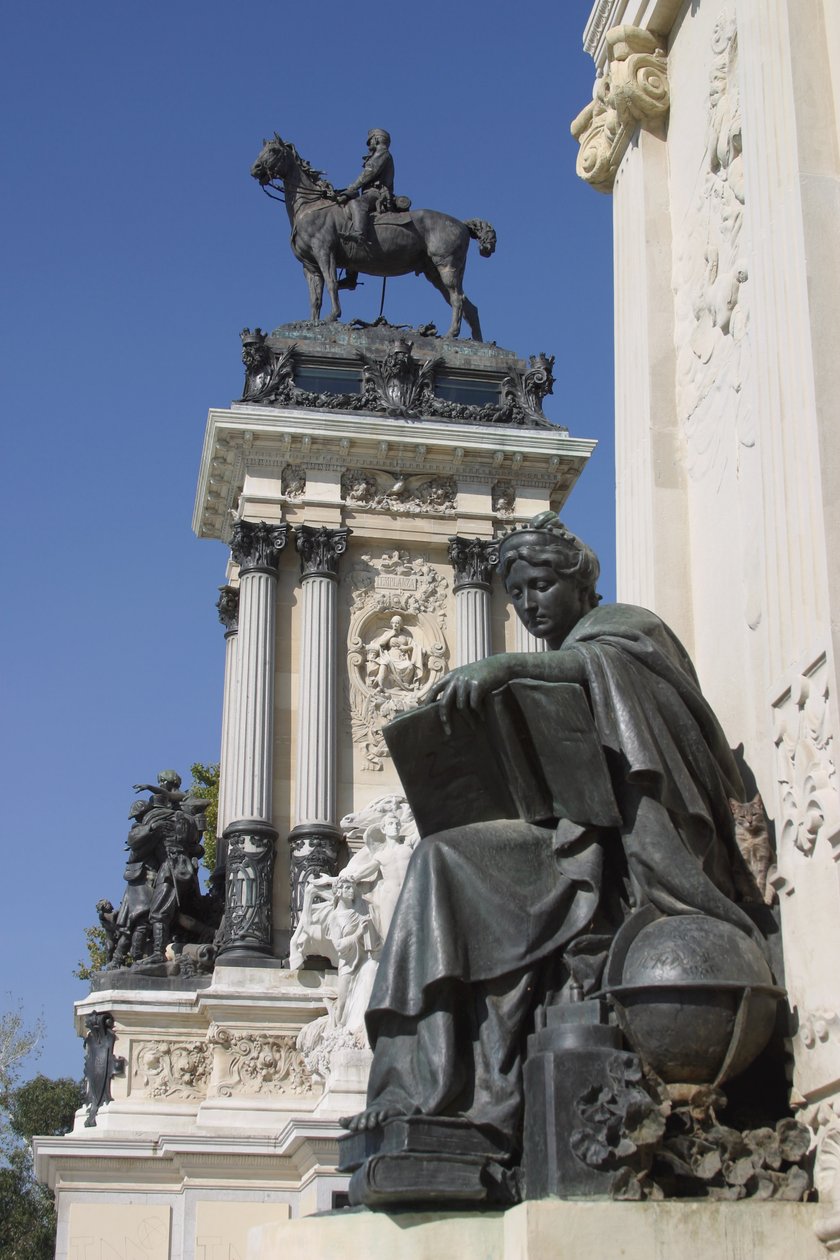 Alfonso XII Anıtı (1857-85) (bronz ve mermer) by Spanish School