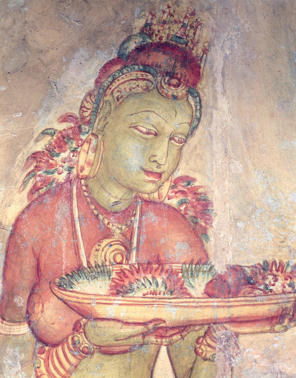 The Cloud Damsels, from the Rock Fortress,  (detail) by Sri Lankan School