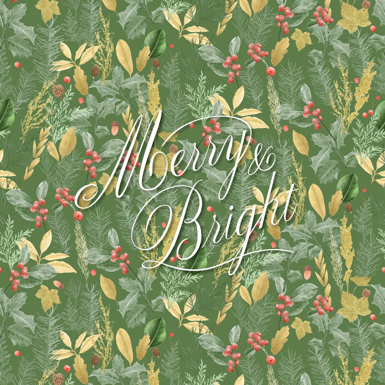 Merry amp; Bright, 2021 (grafit kalem ve dijital) by Stacy Hsu