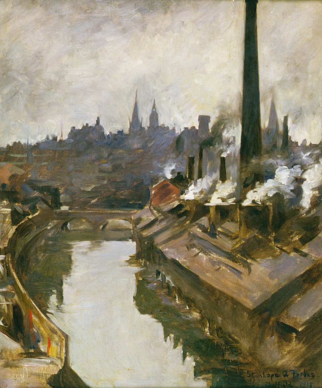 Sheffield: Nehir ve Sigara Bacaları by Stanhope Alexander Forbes