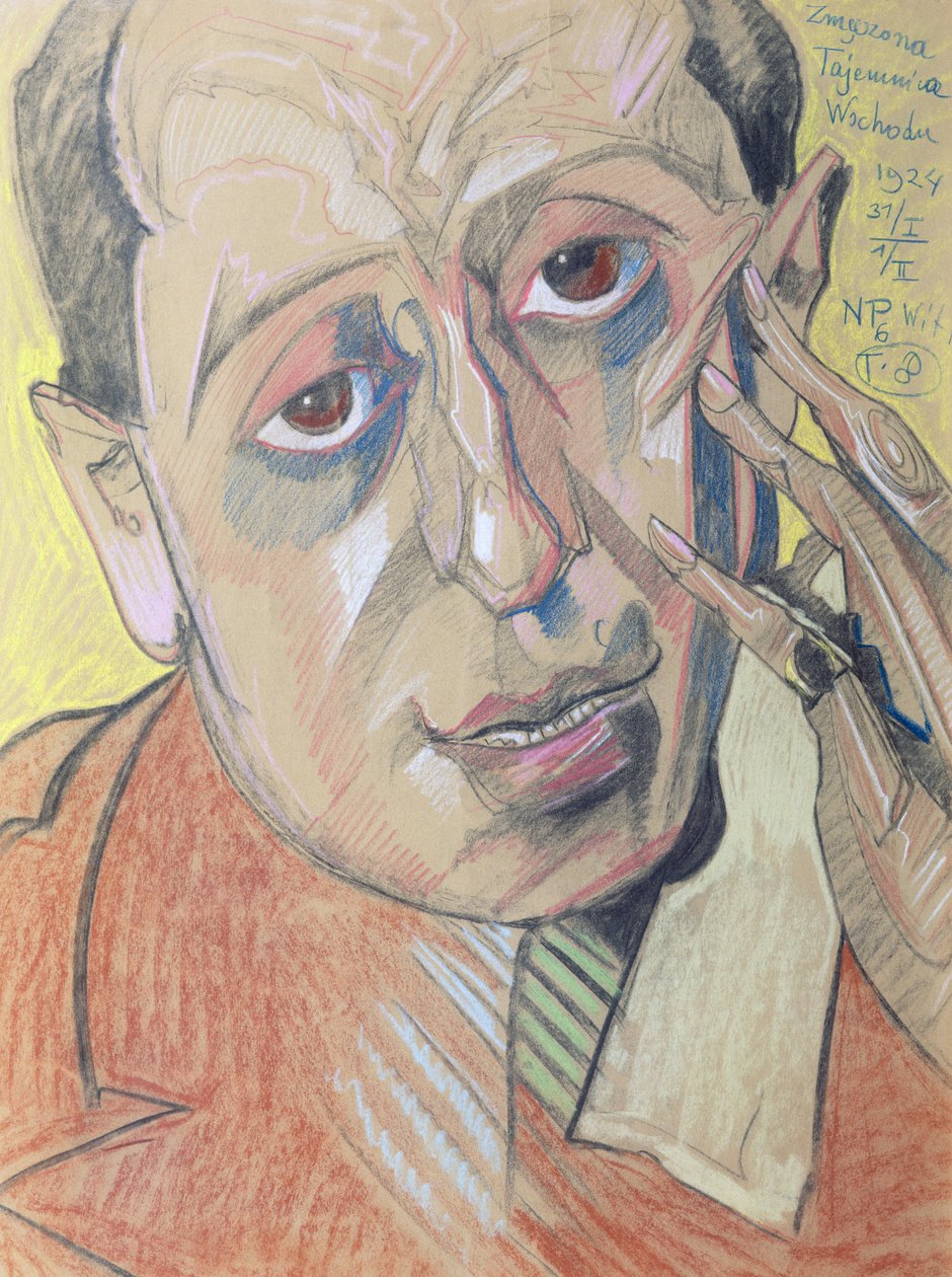 Bir adamın portresi, 1924 (kağıt üzerinde pastel) by Stanislaw Ignacy Witkiewicz