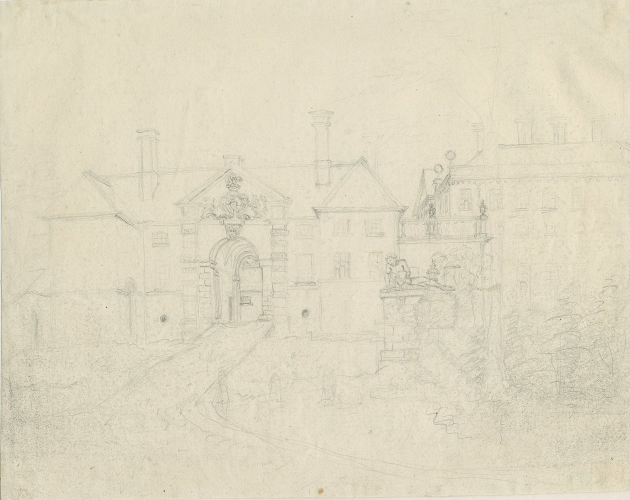 Patshull House: karakalem, nd [?1762-1802] by Stebbing Shaw
