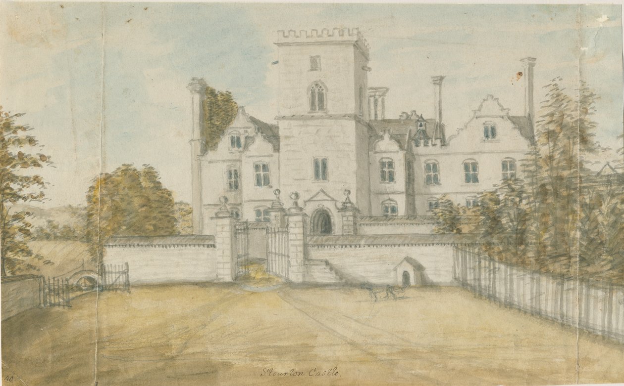 Stourton Kalesi: gravür, nd [1762-1798] by Stebbing Shaw