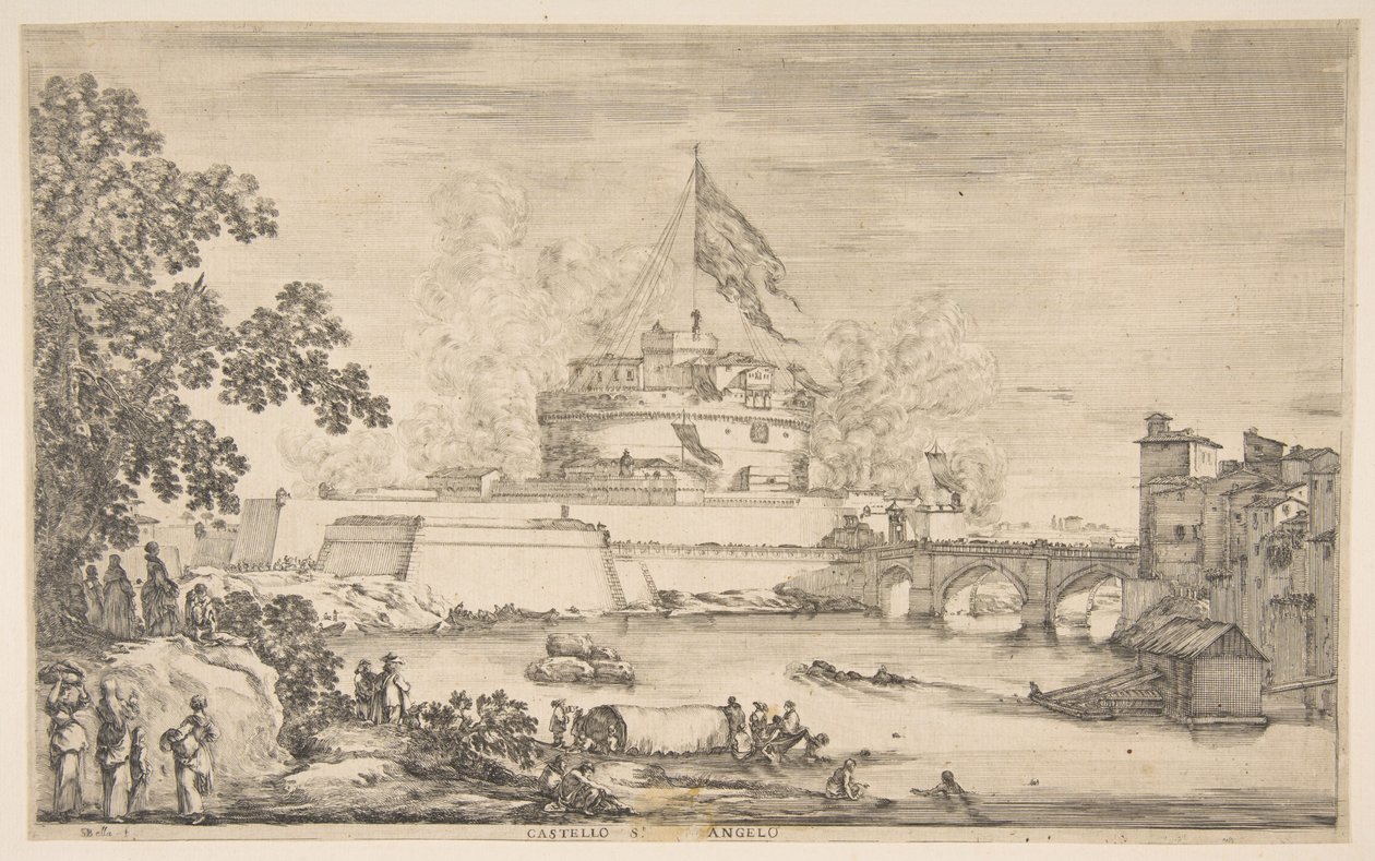 Castel Sant Angelo, yaklaşık 1634. by Stefano della Bella
