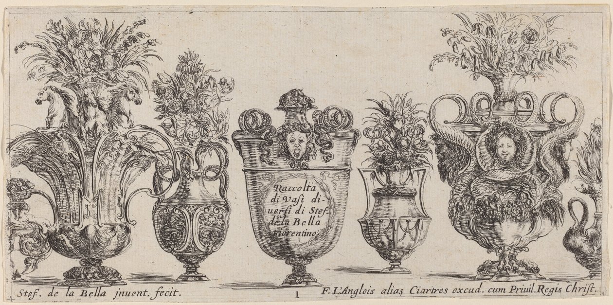 Fantastik Vazolar, muhtemelen 1646. by Stefano della Bella