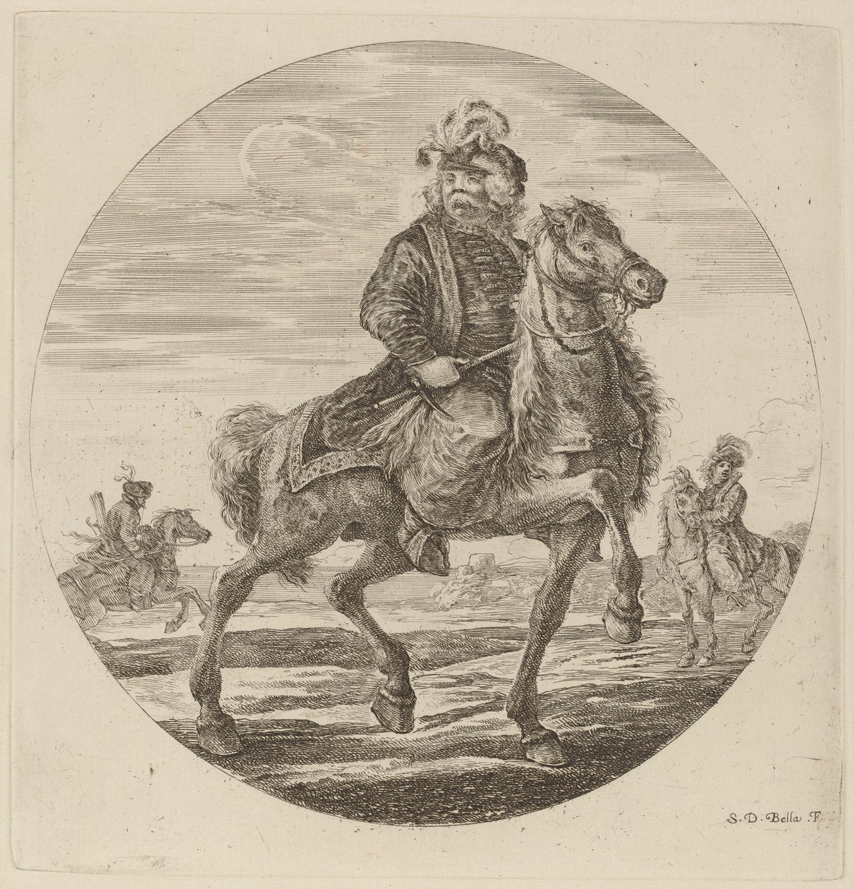 Macar Şövalyesi. by Stefano della Bella