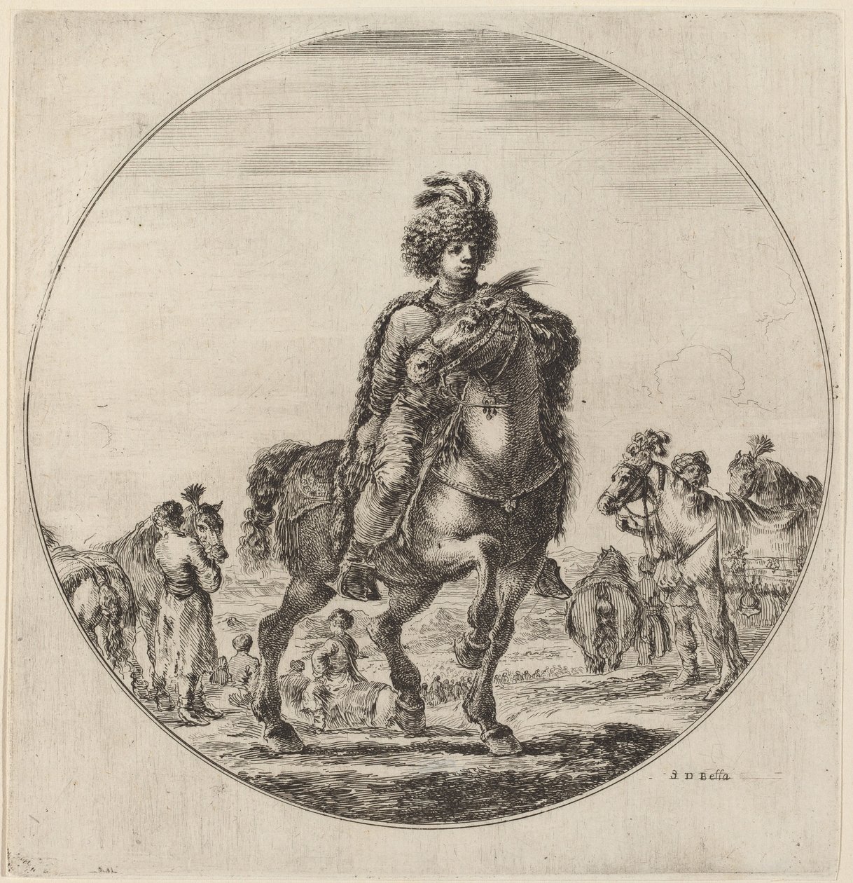 Macar Süvari by Stefano della Bella