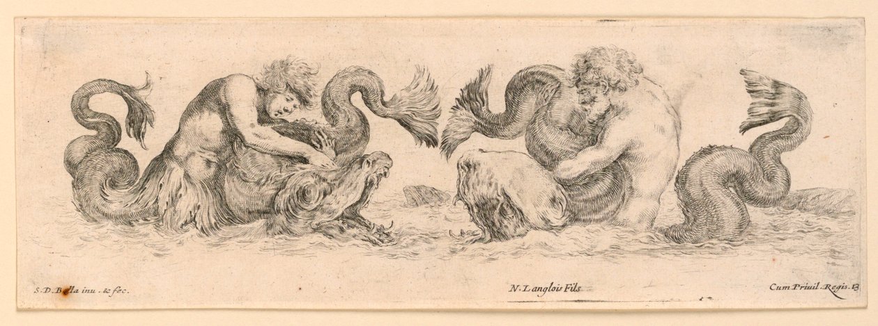 Frizler ve yapraklardan süsler by Stefano della Bella