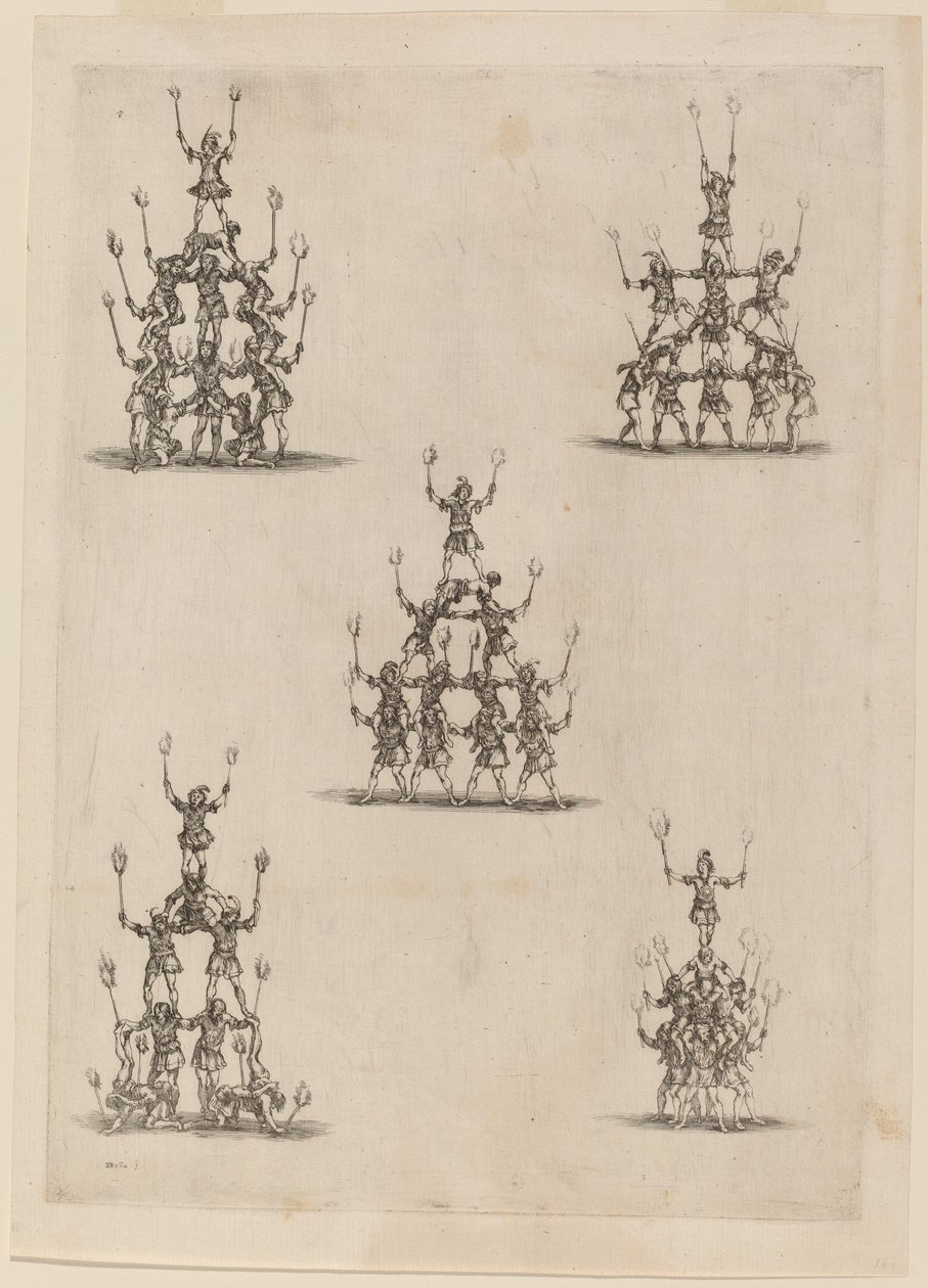 Hokkabazların Piramitleri, 1652. by Stefano della Bella