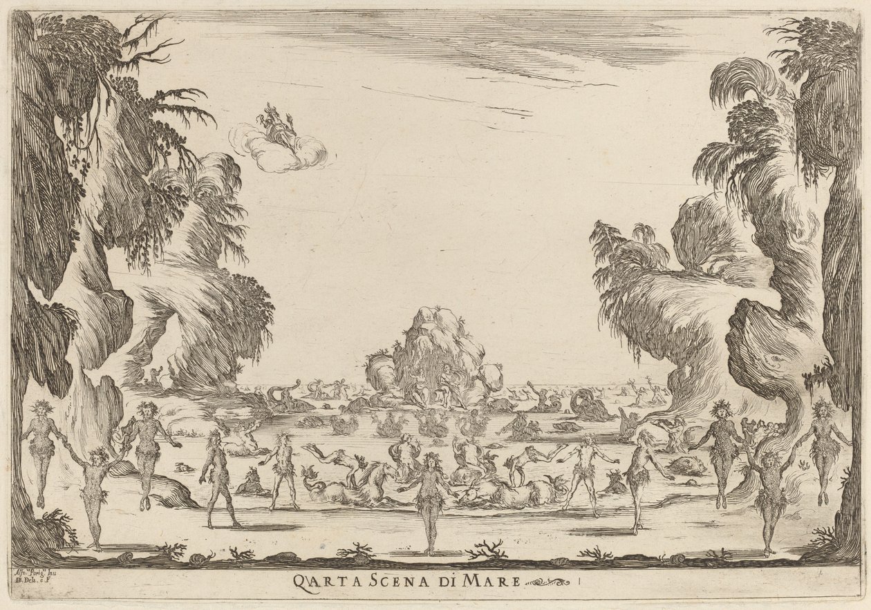 Dördüncü Deniz Sahnesi, 1637. by Stefano della Bella