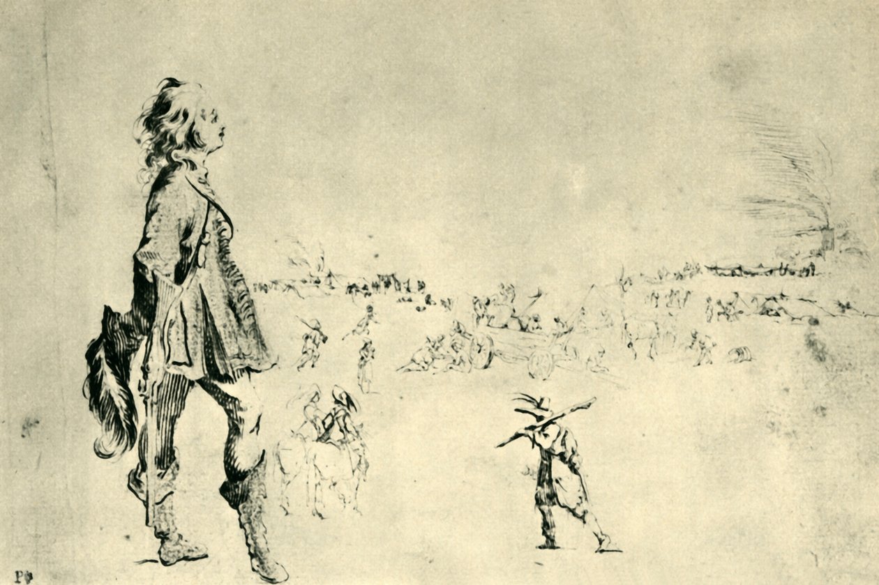 Ayakta duran erkek figürü, 1633-1634, 1943. by Stefano della Bella