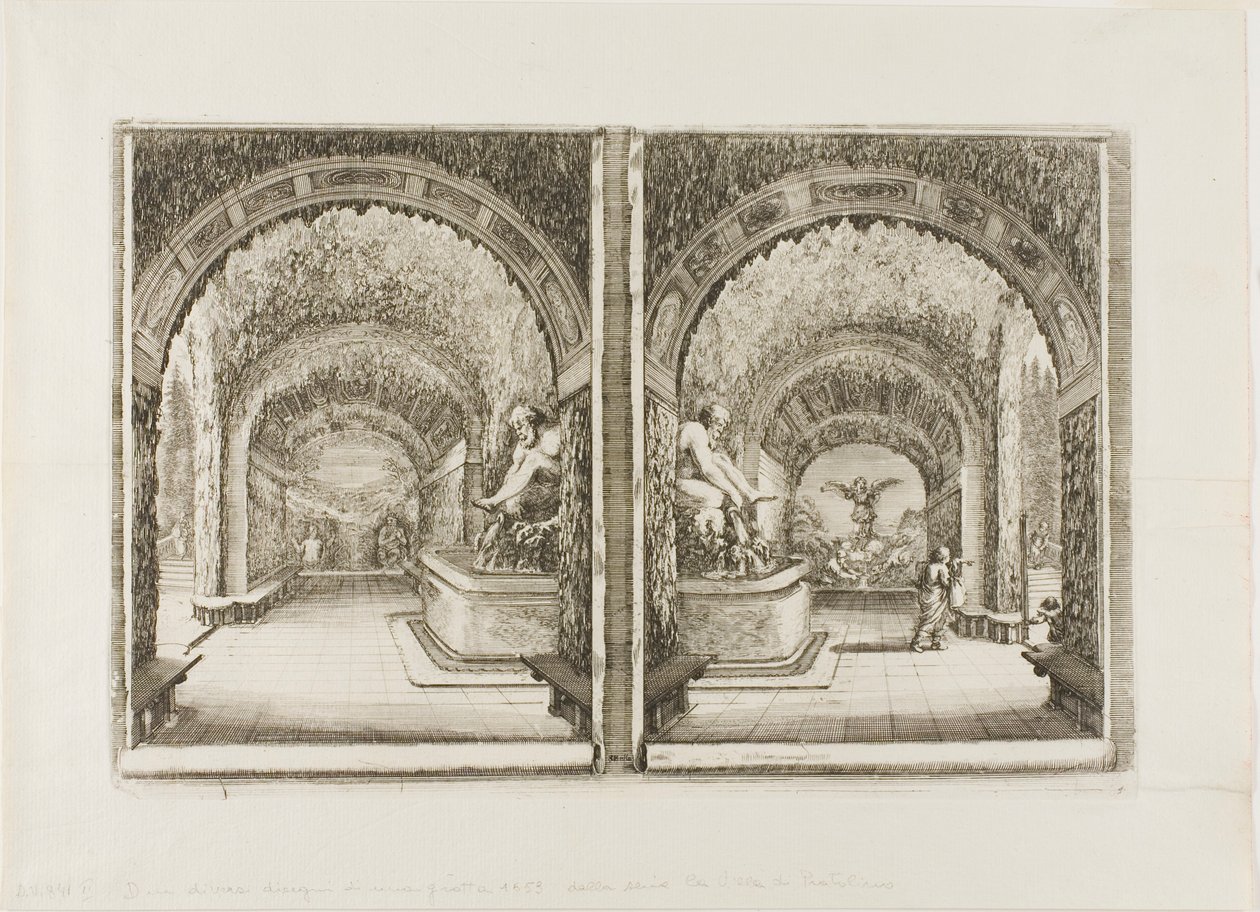 Pan ve Şöhret Mağarası by Stefano della Bella