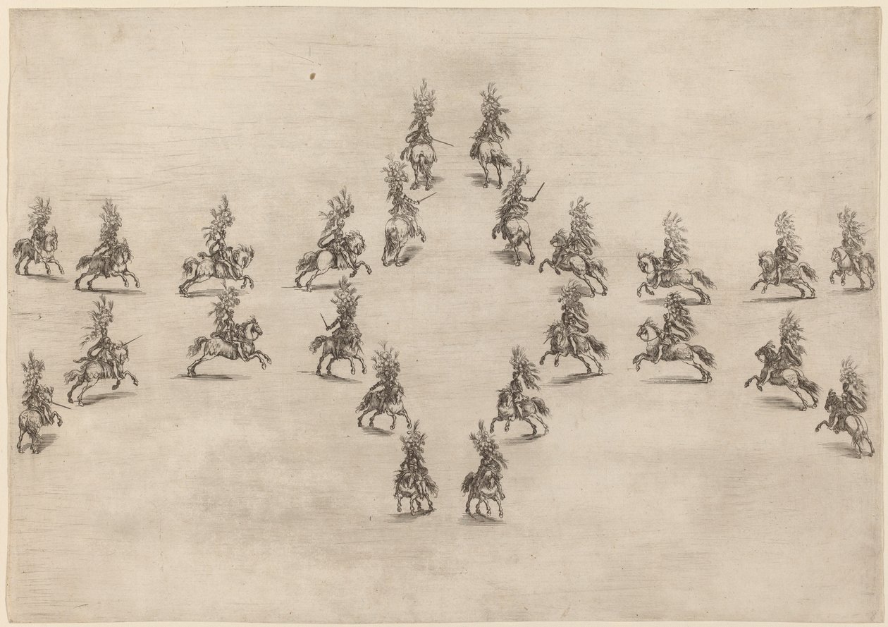 Bir Ovalde Yirmi Dört Süvari, 1652. by Stefano della Bella