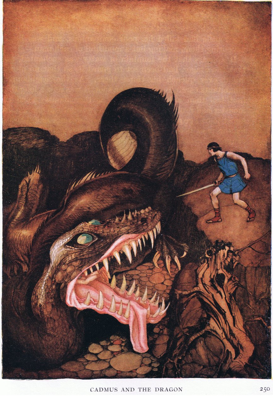 Cadmus ve ejderha by Stephen Reid