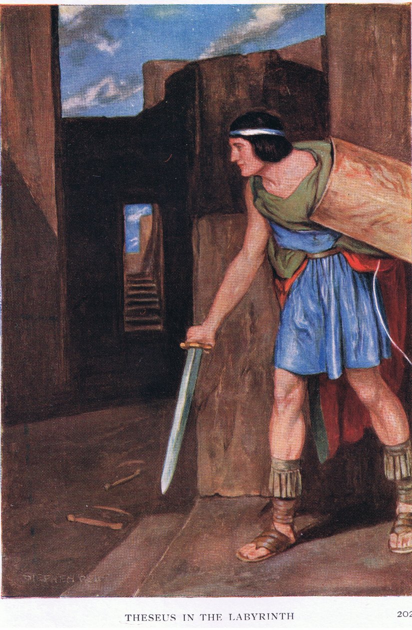 Theseus ve labirent by Stephen Reid