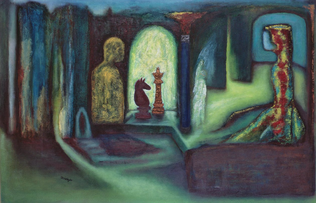 Oyuncular, 2004 (kağıt üzerine yağlı boya) by Stevie Taylor