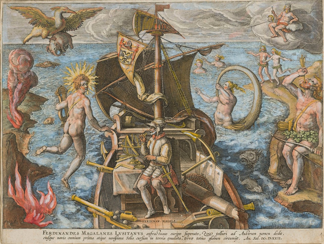Ferdinandus Magallanes Lusitanus of America Revetio, 1591 by Stradanus