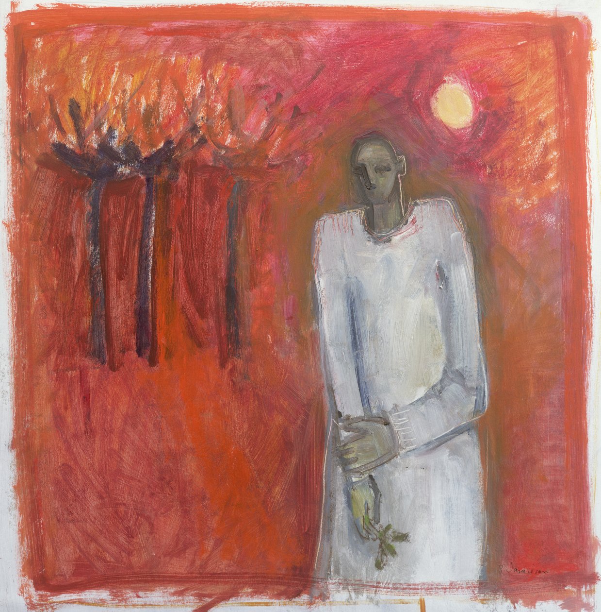 Barış Meleği, 2002 (kağıt üzerinde akrilik) by Sue Jamieson