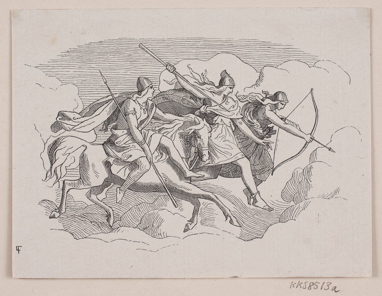 Üç valkyrie. İlk bölüm, ikinci bölüm için başlık vinyet by Södergren