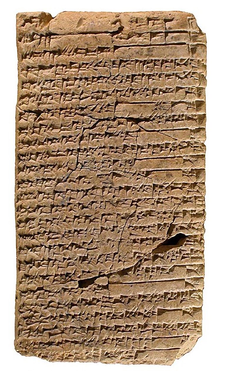 Shuruppak çivi yazısı tableti, yaklaşık MÖ 1900-1700 by Sumerian