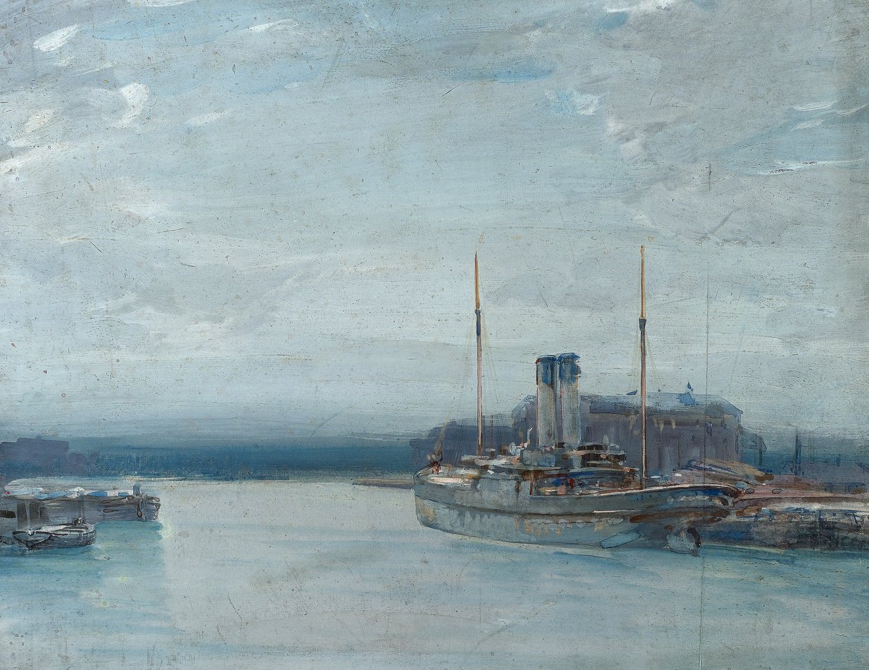 Alacakaranlık, c.1910 (panelde yağ) by Sunderland Rollinson