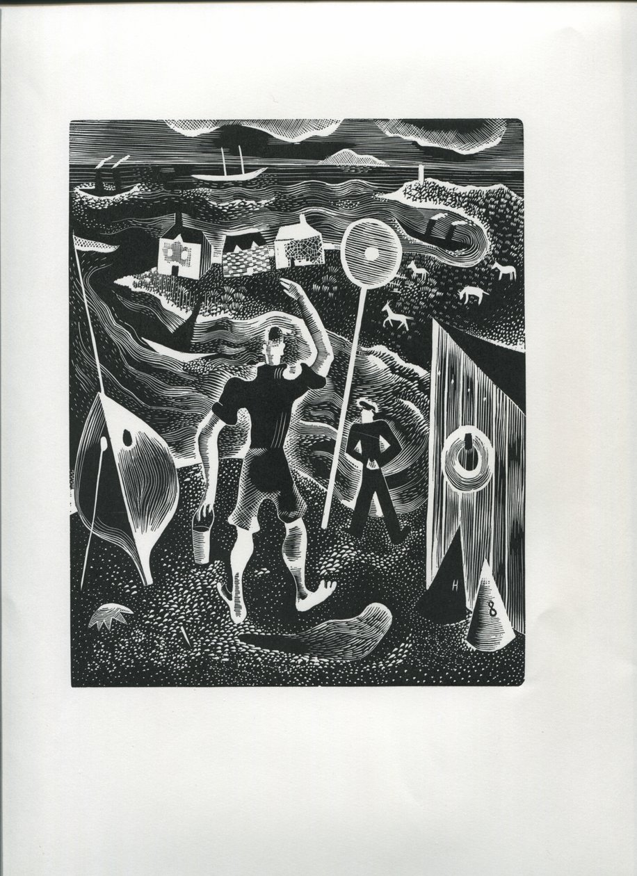Brightlingsea (ahşap gravür) by Suzanne Cooper