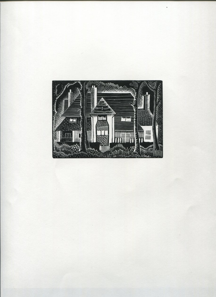 Ormandaki Ev (ahşap gravür) by Suzanne Cooper