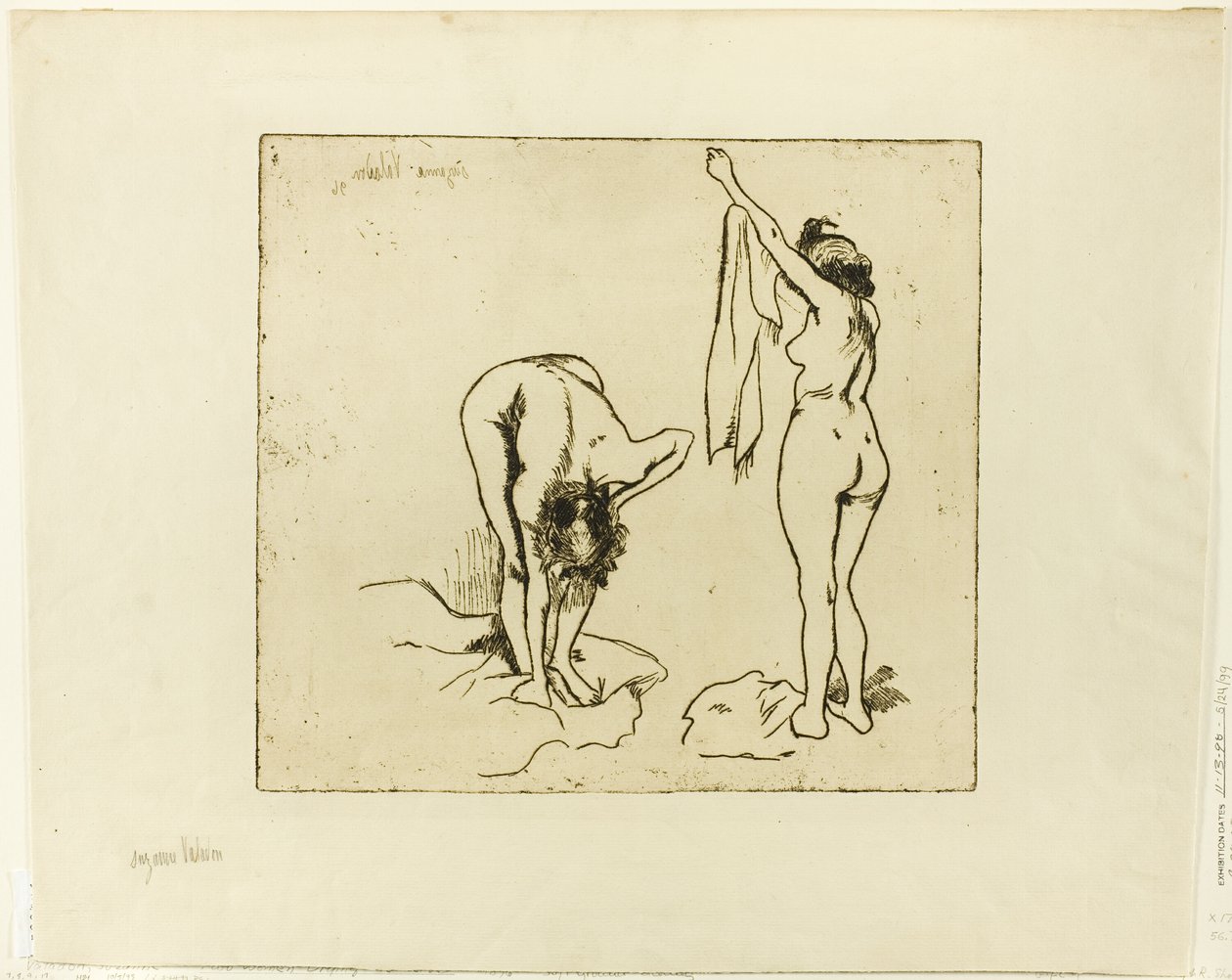 İki Kadın Kendilerini Kurutuyor by Suzanne Valadon