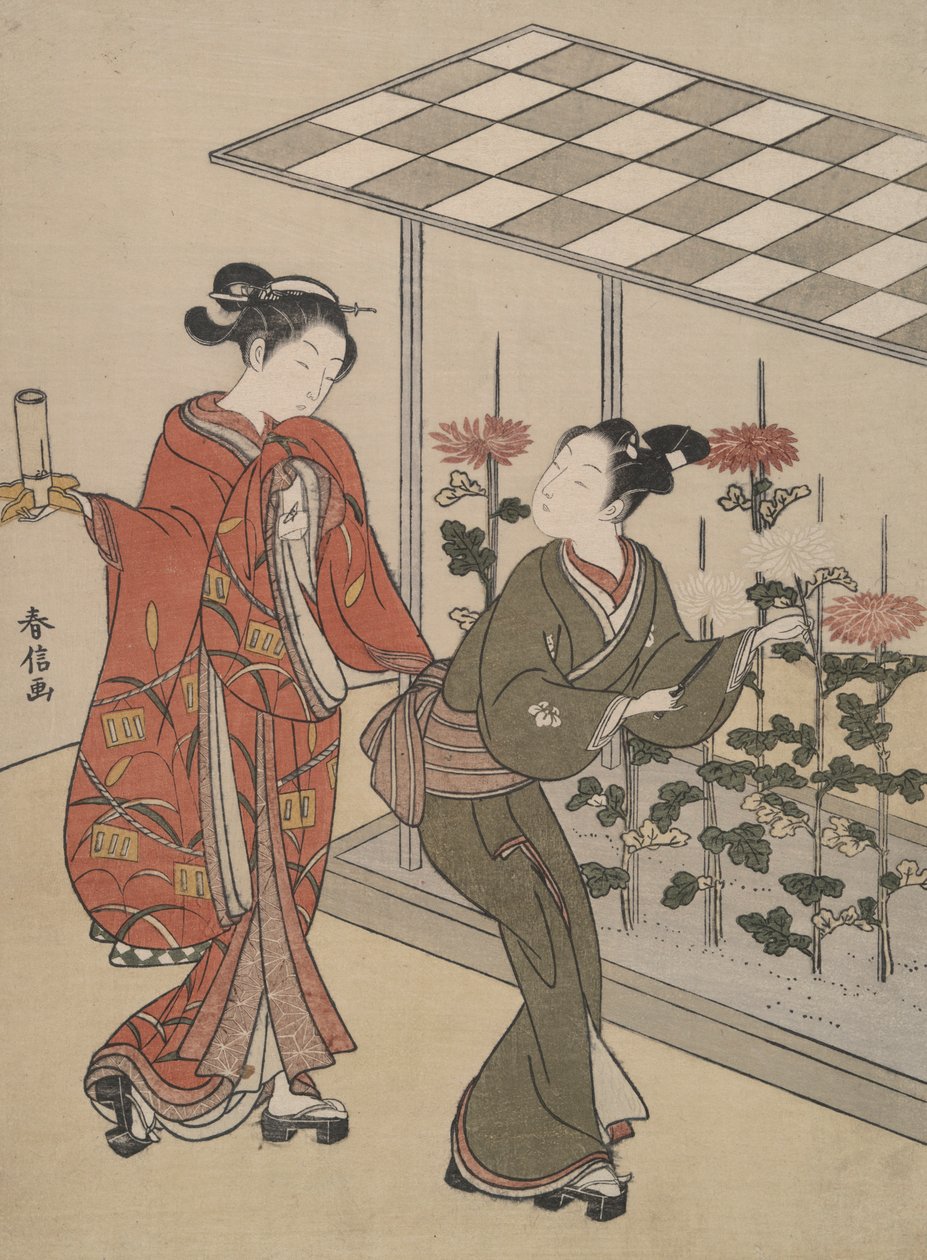 Krizantem Görüntüleme by Suzuki Harunobu