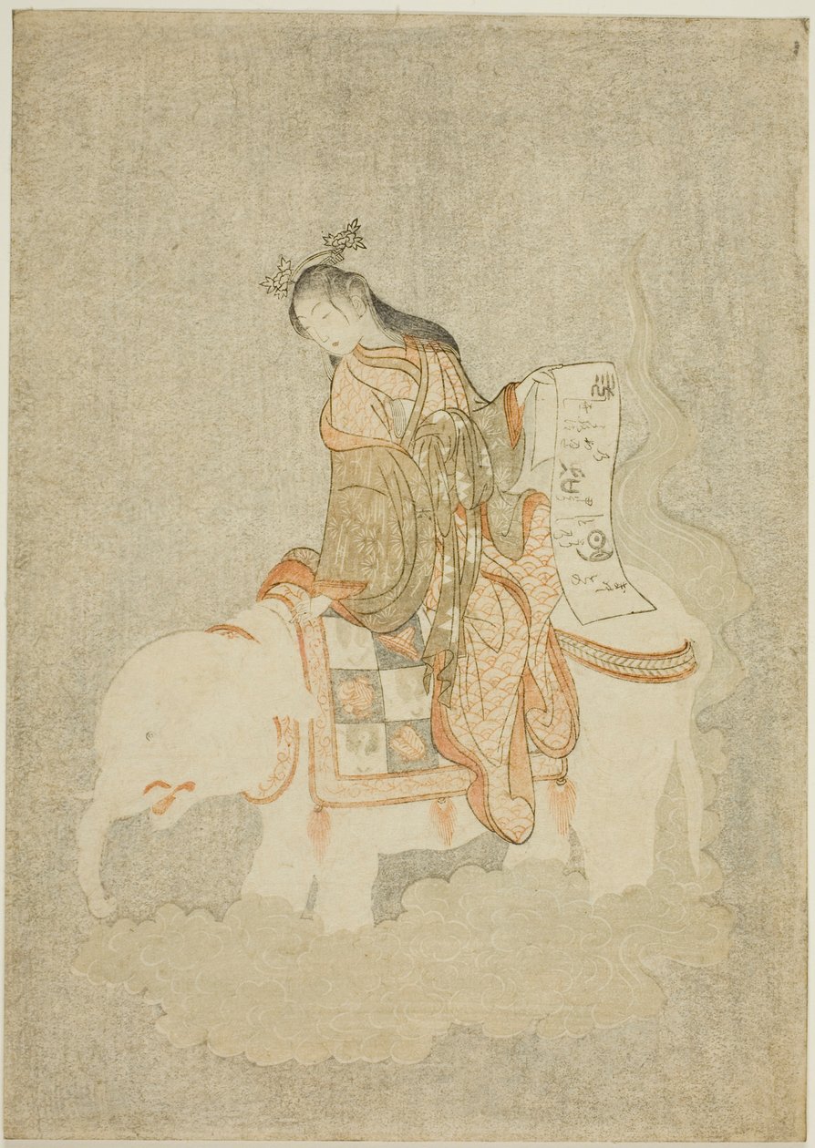 Beyaz Fil üzerinde fahişe by Suzuki Harunobu