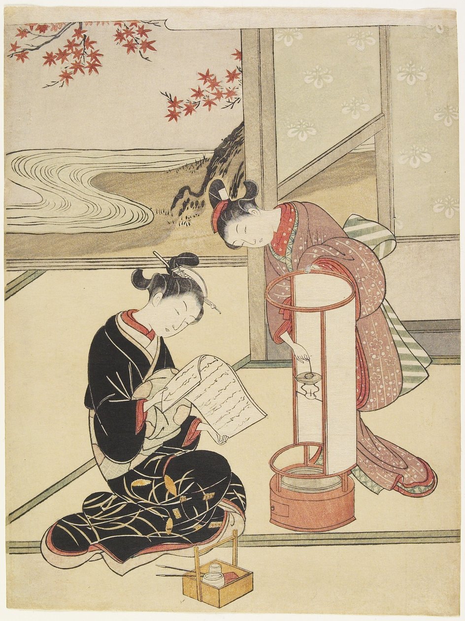 Fenerin Akşam Parıltısı, 1766'dan Sonra by Suzuki Harunobu