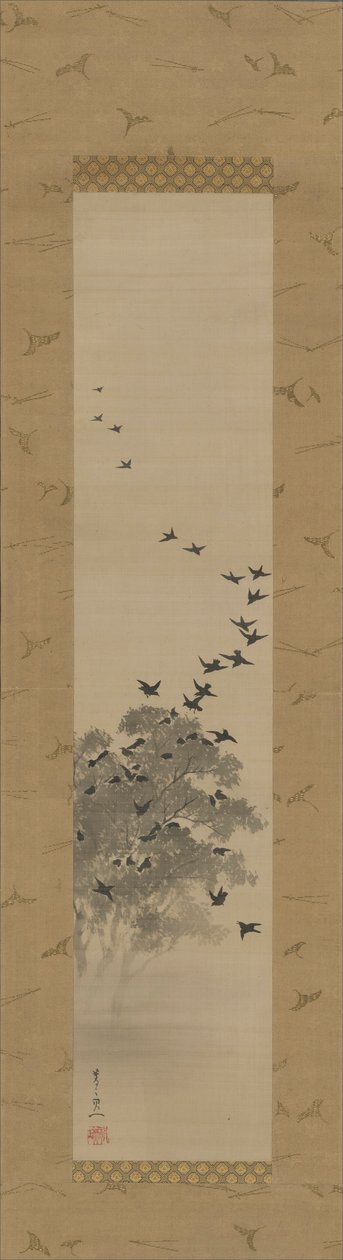 kara kuşlar by Suzuki Kiitsu