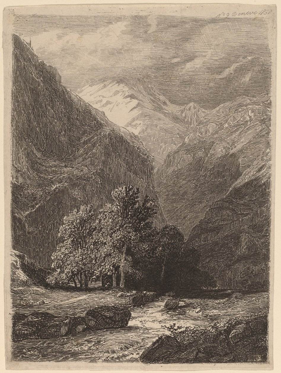 Dağlık Manzara by Swiss 19th Century